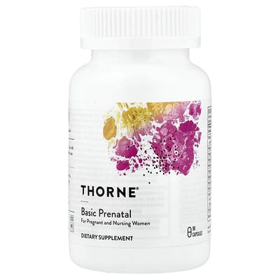 Thorne, Basic Prenatal, мультивитамины для женщин перед родами, 90 капсул